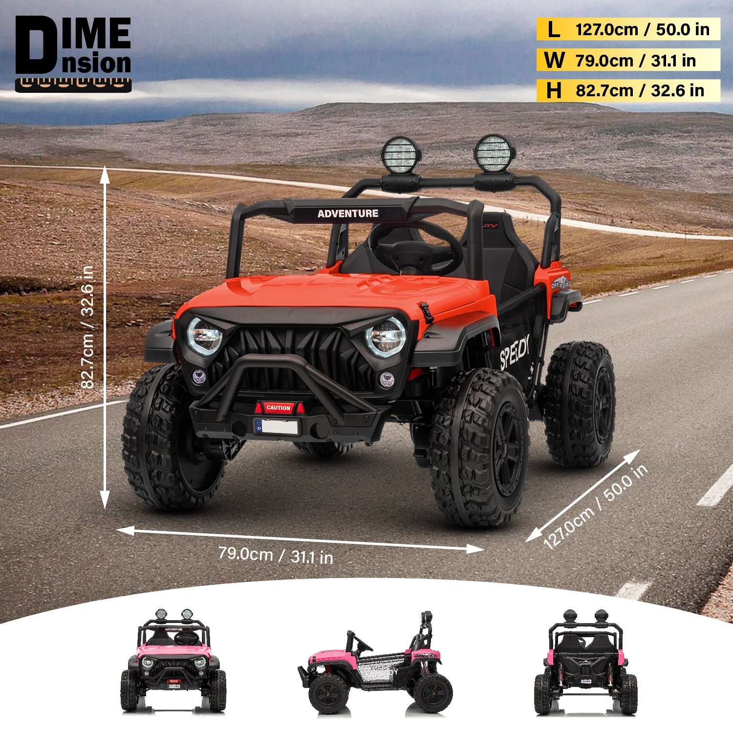 24V 2 Seater Electric UTV Ride-On Car for Kids – [Reinforced Metal Frame] | Jeep-Style Buggy with Remote Control - Image 9