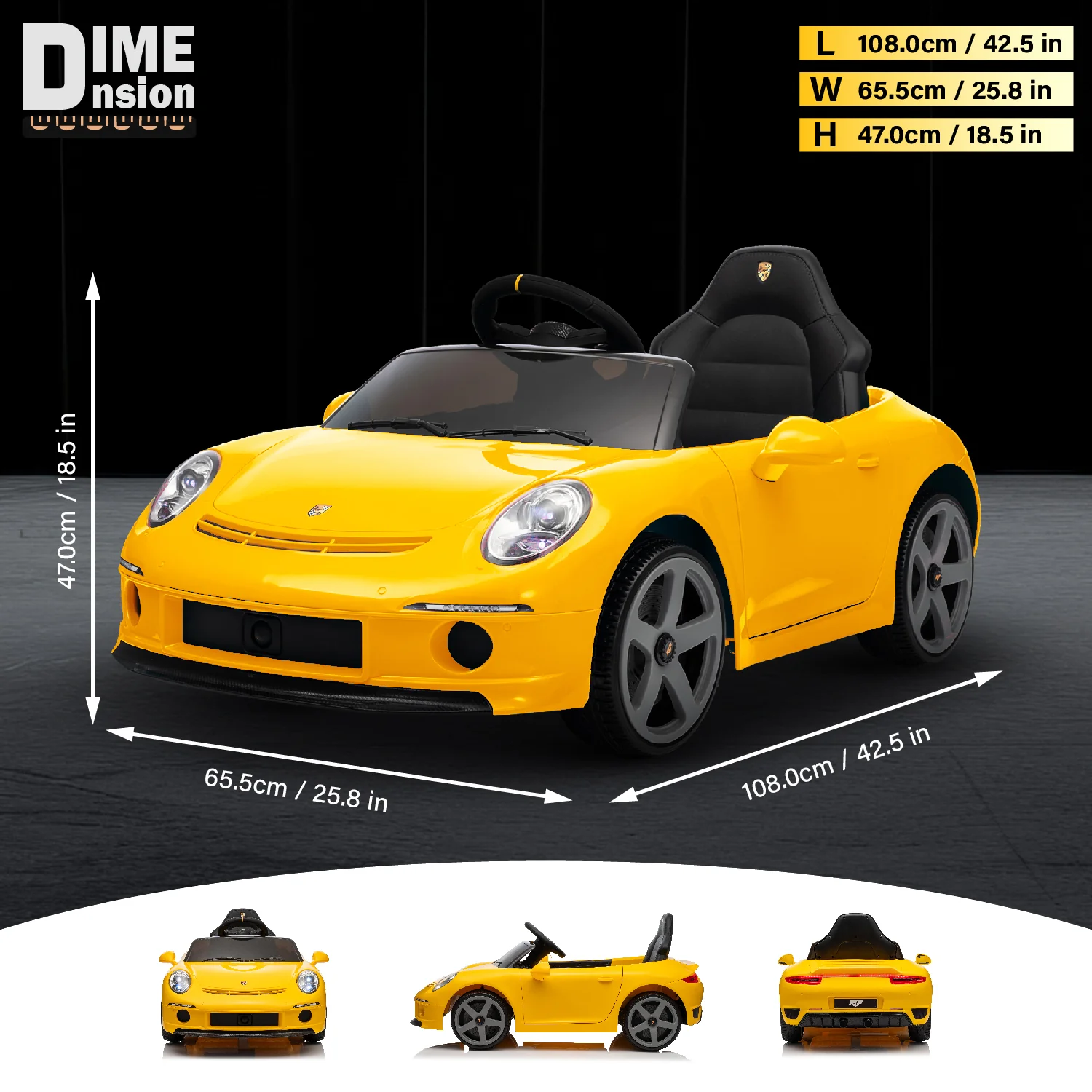 Licensed Porsche RUF 911 Ride-On Car – 24V Electric Vehicle with Remote & LED - Image 5