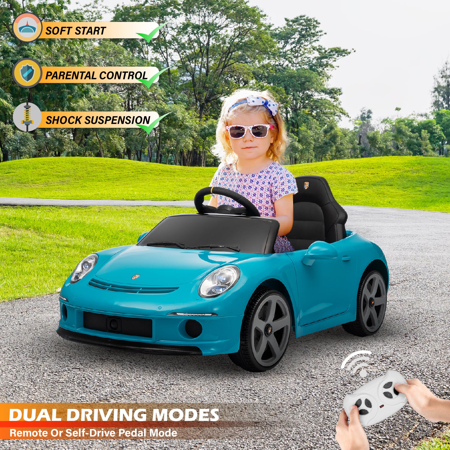 Licensed Porsche RUF 911 Ride-On Car – 24V Electric Vehicle with Remote & LED - Image 9
