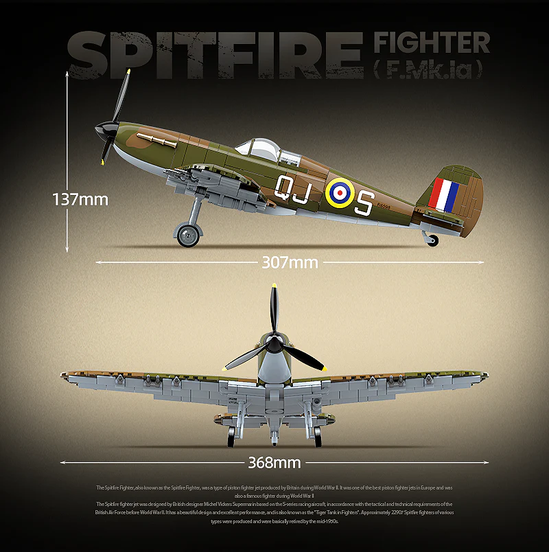 Spitfire Fighter - 682Pcs - Image 4