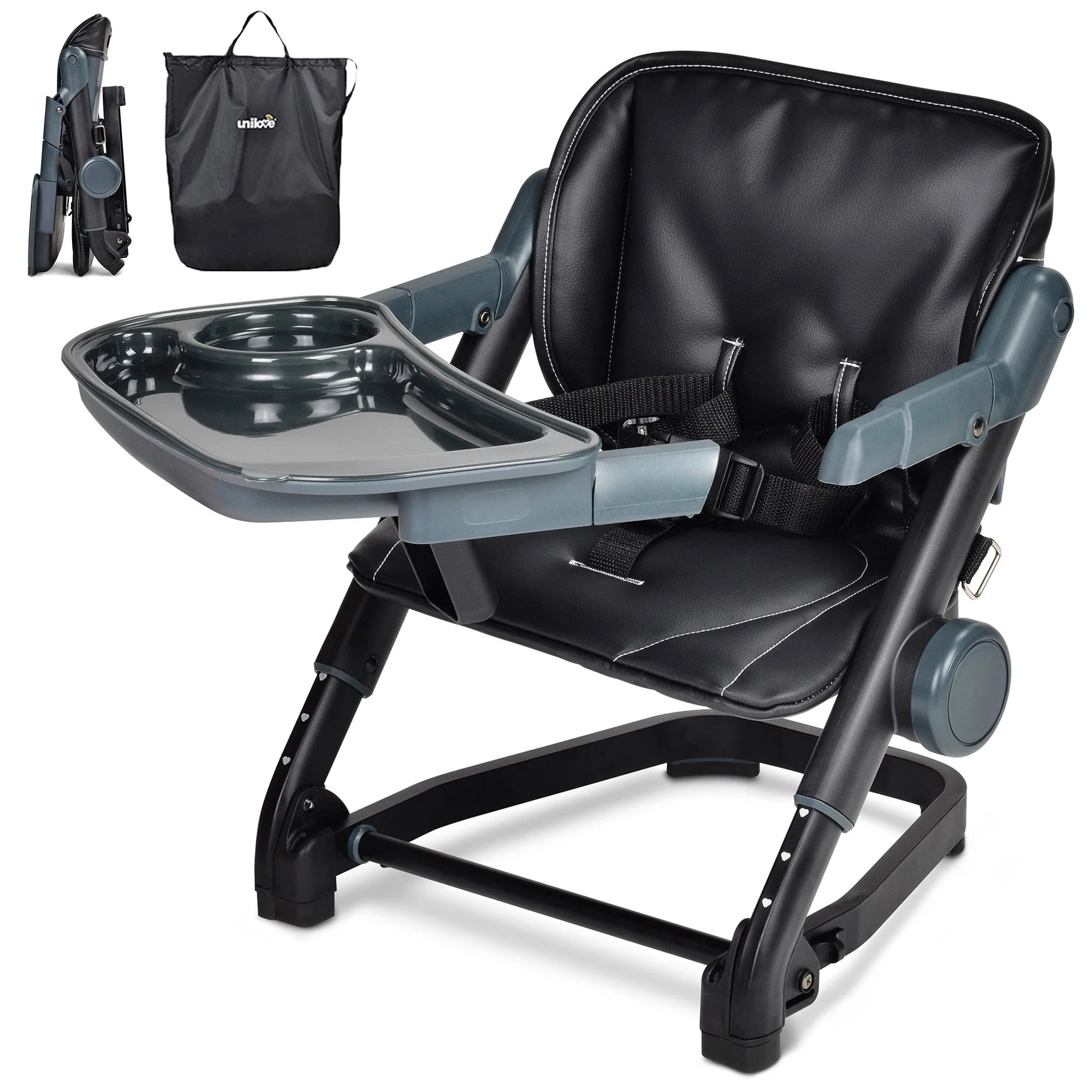 Unilove Feed Me 3-in-1 Dining Leather Booster Seat for Toddlers
