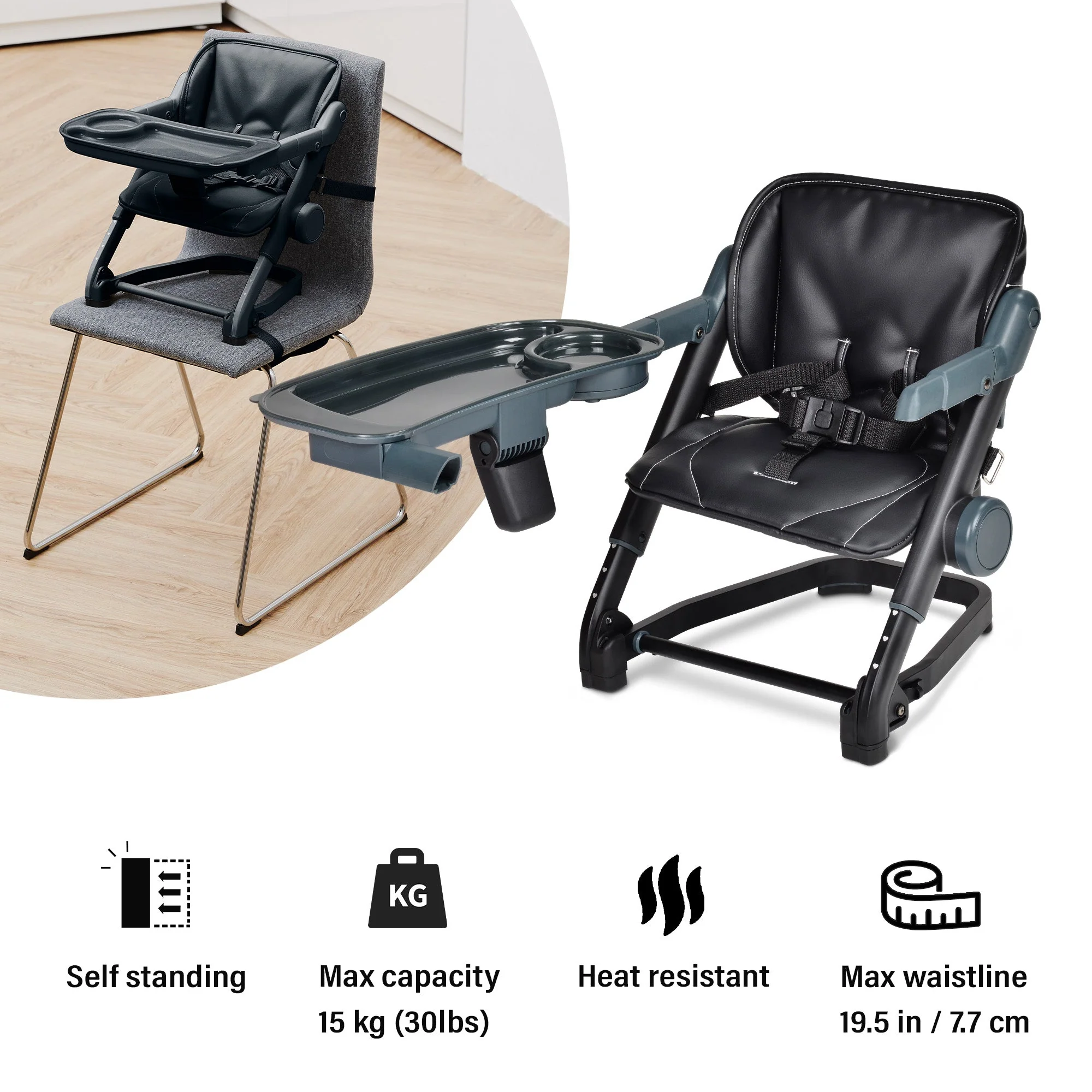Unilove Feed Me 3-in-1 Dining Leather Booster Seat for Toddlers - Image 16
