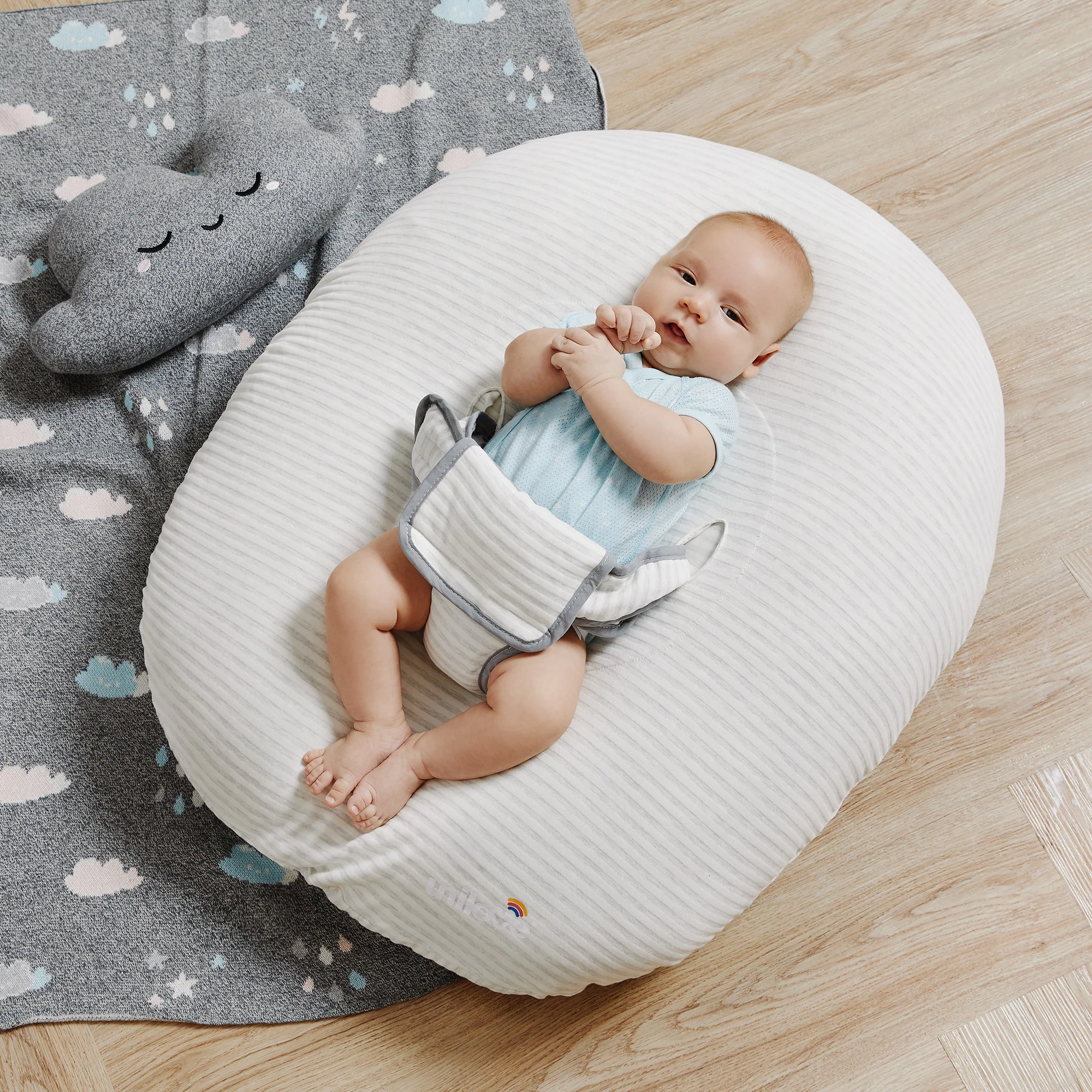 Unilove Hopo 7-in-1 Pregnancy & Nursing Pillow, C-Shape - Oreiller de Corps, Support for Back, Hips, Legs, Belly - Image 8