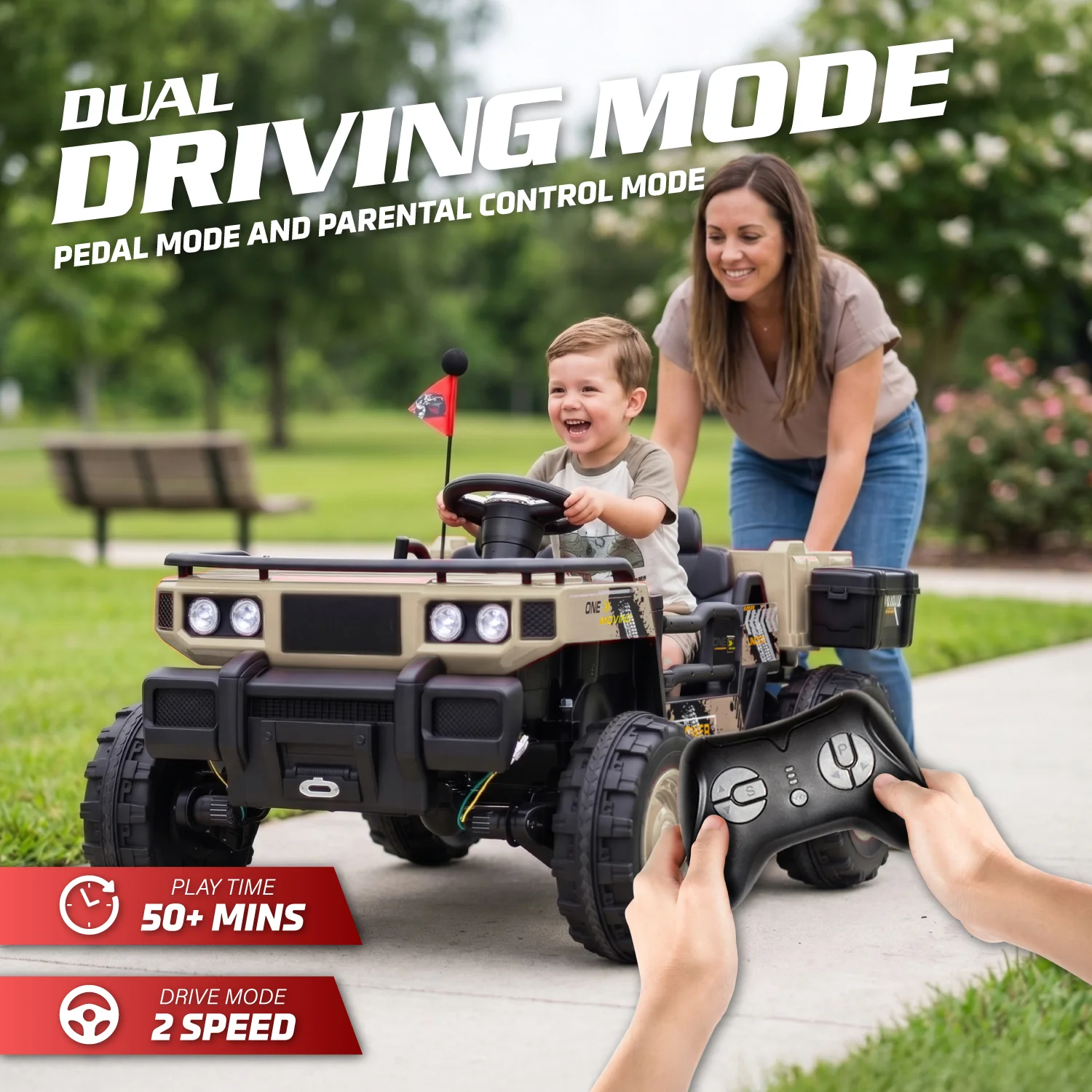 Vanguard 24V 2 Seater Kids Electric UTV Ride-On Car with 4 Motors - Image 12