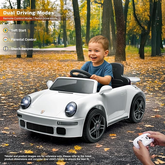 Porsche Licensed RUF 911 - 12V Electric Ride-On for Kids with LED Lights - Image 10