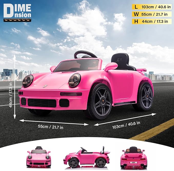 Porsche Licensed RUF 911 - 12V Electric Ride-On for Kids with LED Lights - Image 6
