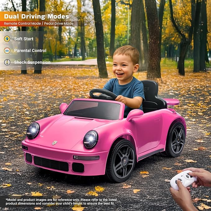 Porsche Licensed RUF 911 - 12V Electric Ride-On for Kids with LED Lights - Image 8